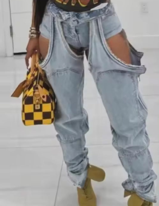 Street Siren Cutout Jeans